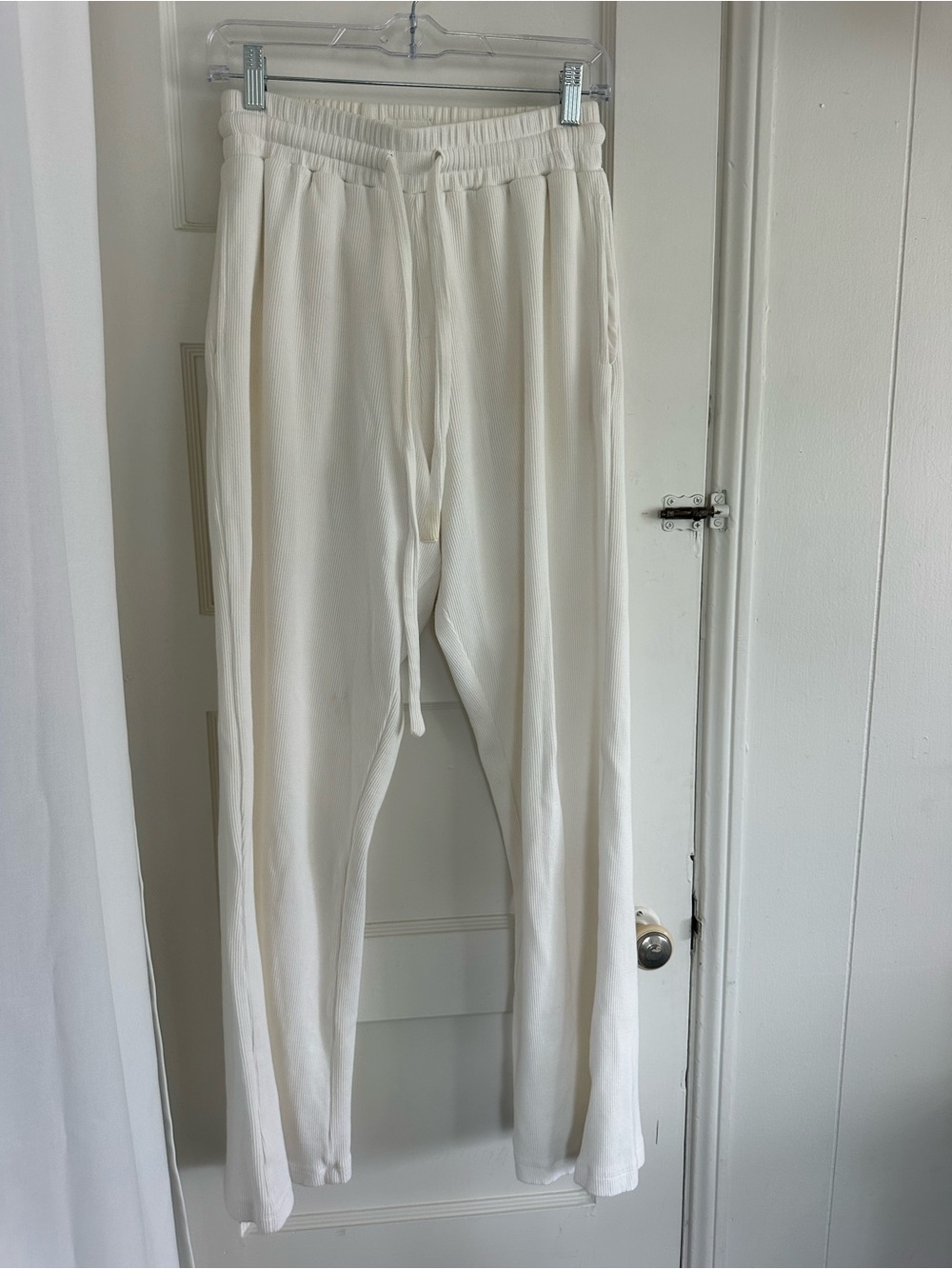 Daily Drills Off-White Elastic Waist Joggers